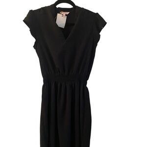 Juicy Couture Flutter-Flounce Sleeve Mini Elastic Waist Keyholee Shirtdress Sz S